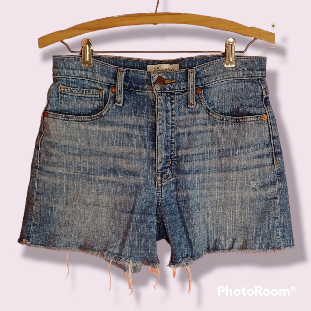 Madewell Medium Wash High-Rise Jean Shorts